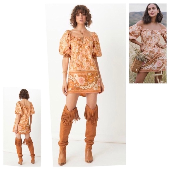 💋NWT SPELL & The Gypsy Collective Anne BoHo 70’s Tunic Dress - Picture 1 of 16